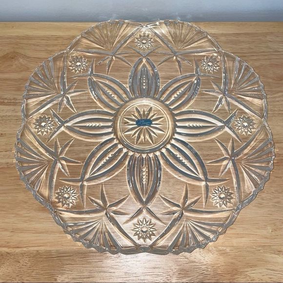 JG Durand Lead Cristal France Vincennes Platter 13” - Picture 4 of 8